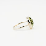 Green amethyst sugarloaf ring