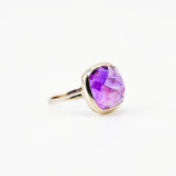 Amethyst sugarloaf ring