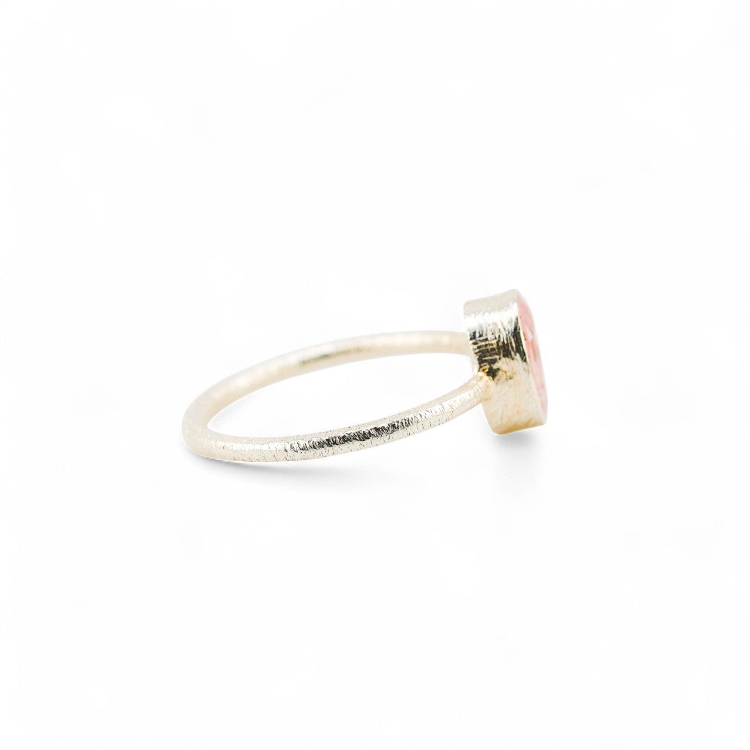 Eternal matte morganite ring