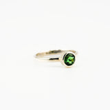 Jaipur intense green tourmaline ring