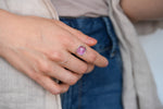 Amethyst sugarloaf ring