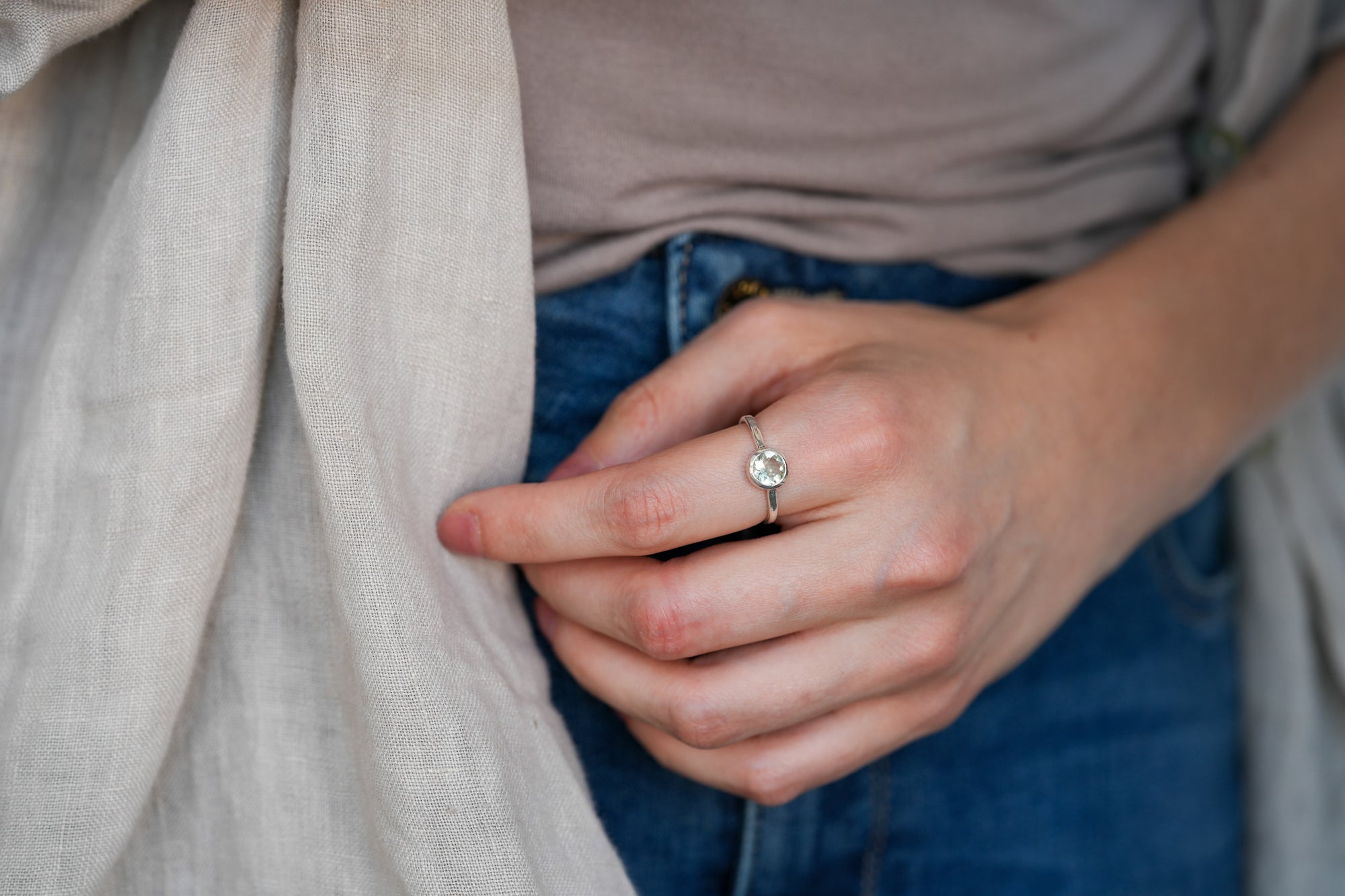 Jaipur green amethyst ring