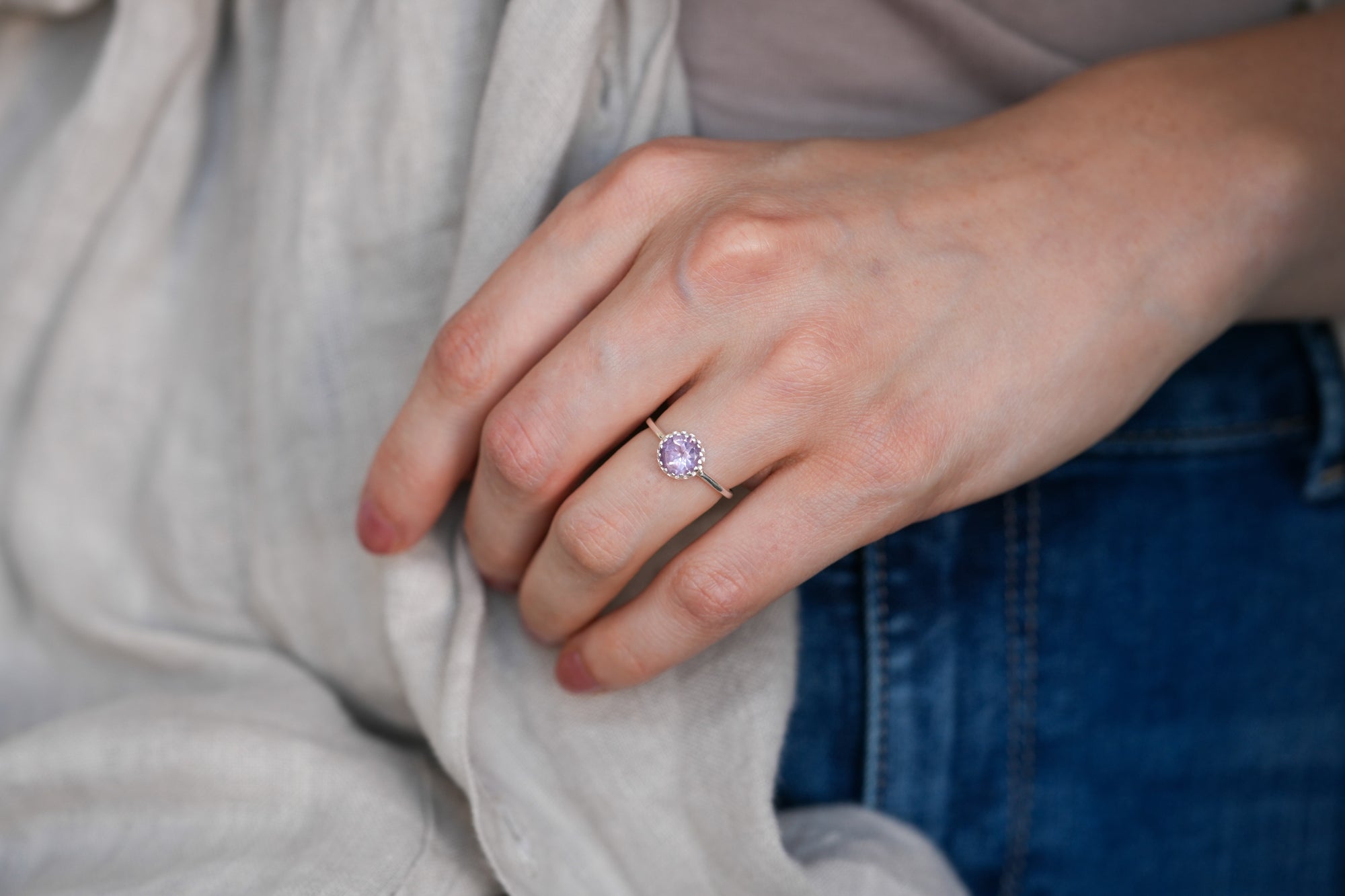 Saulora amethyst ring