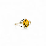 Citrine charm ring
