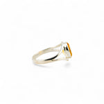 Citrine charm ring