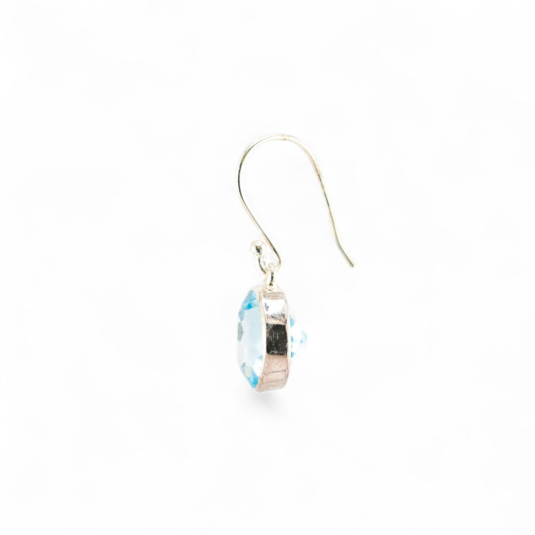 Mystic blue topaz earrings