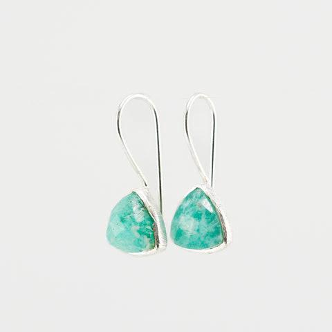 Amazonite trillion earrings