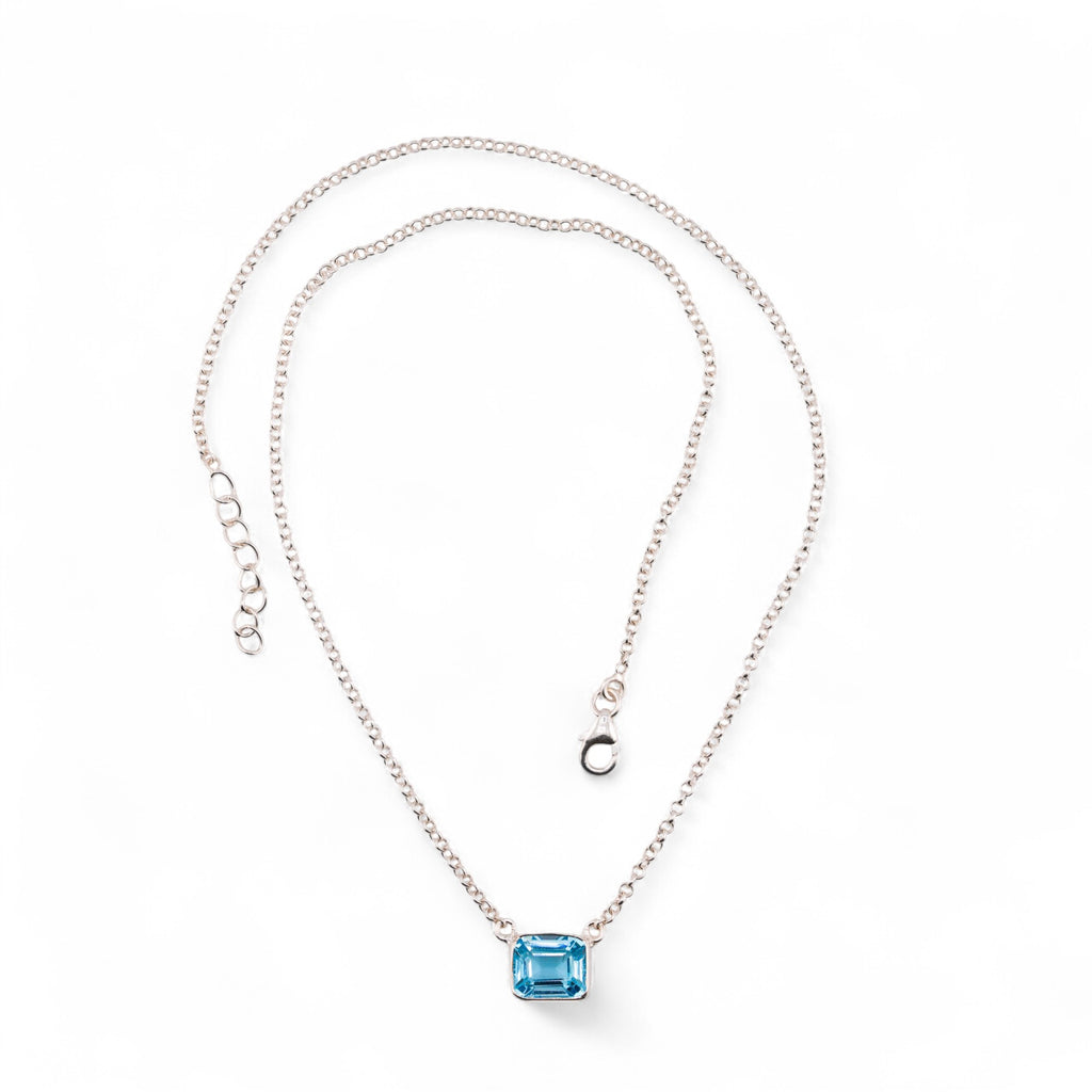 Swiss blue topaz chocker necklace
