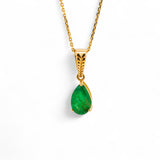 Emerald gold pendant