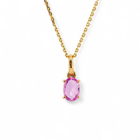 Pink sapphire pendant
