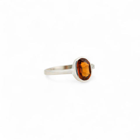 Hessonite garnet ring