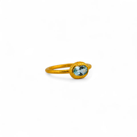 Blue topaz ring