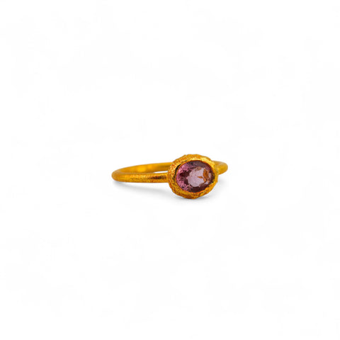 Pink tourmaline ring