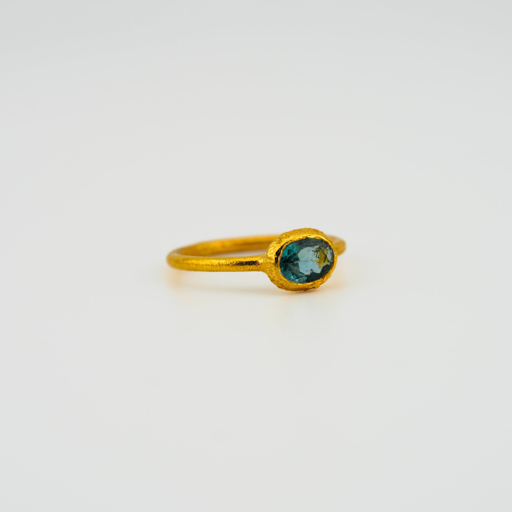 Multicolor tourmaline ring (Gold polished)