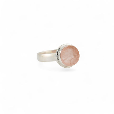 Celestial rose quartz ring