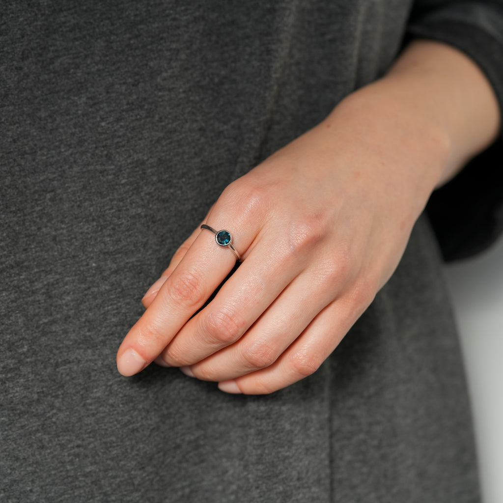 Jaipur London blue topaz ring