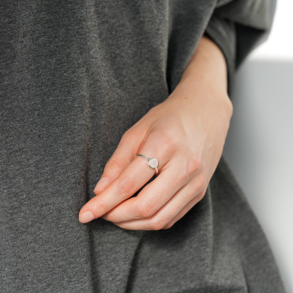 Jaipur rainbow moonstone ring