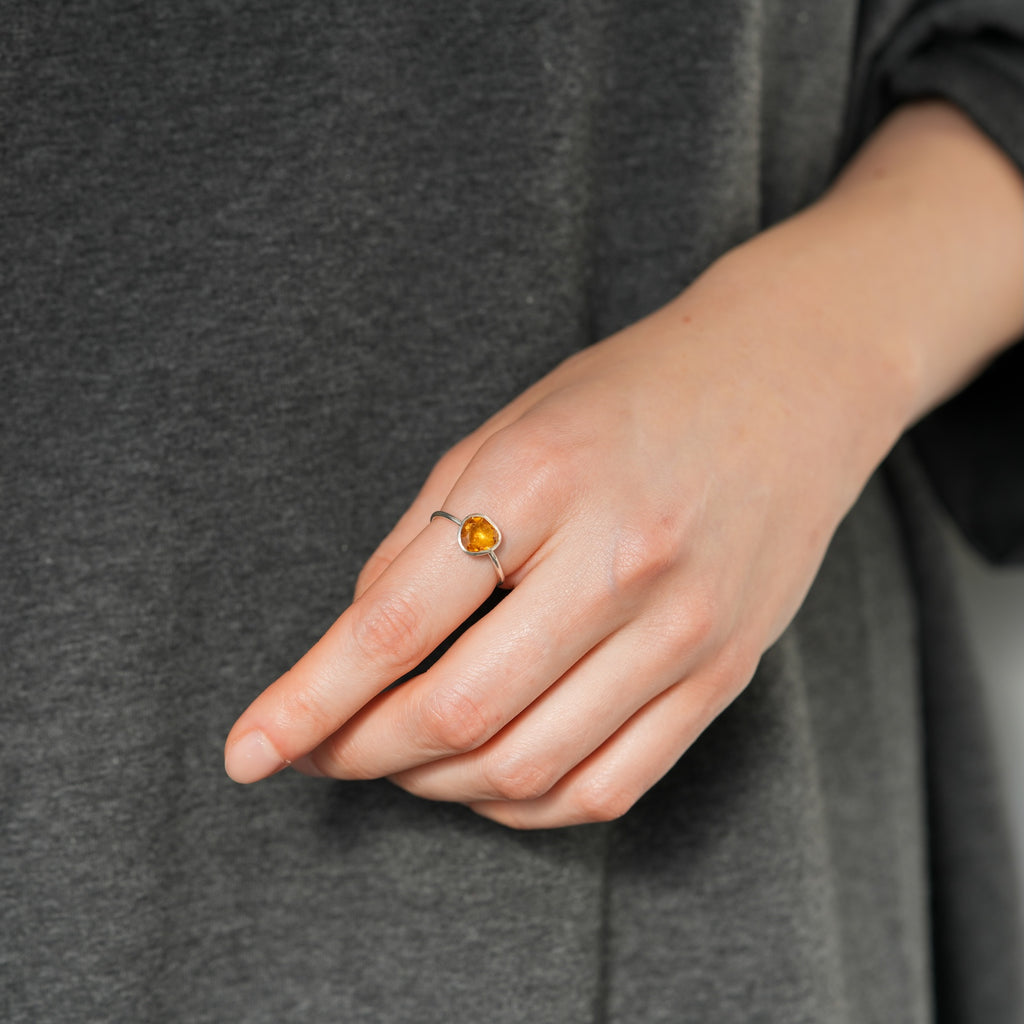 Mango cut citrine ring