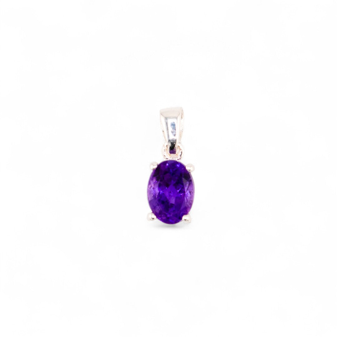 Lunara amethyst oval pendant