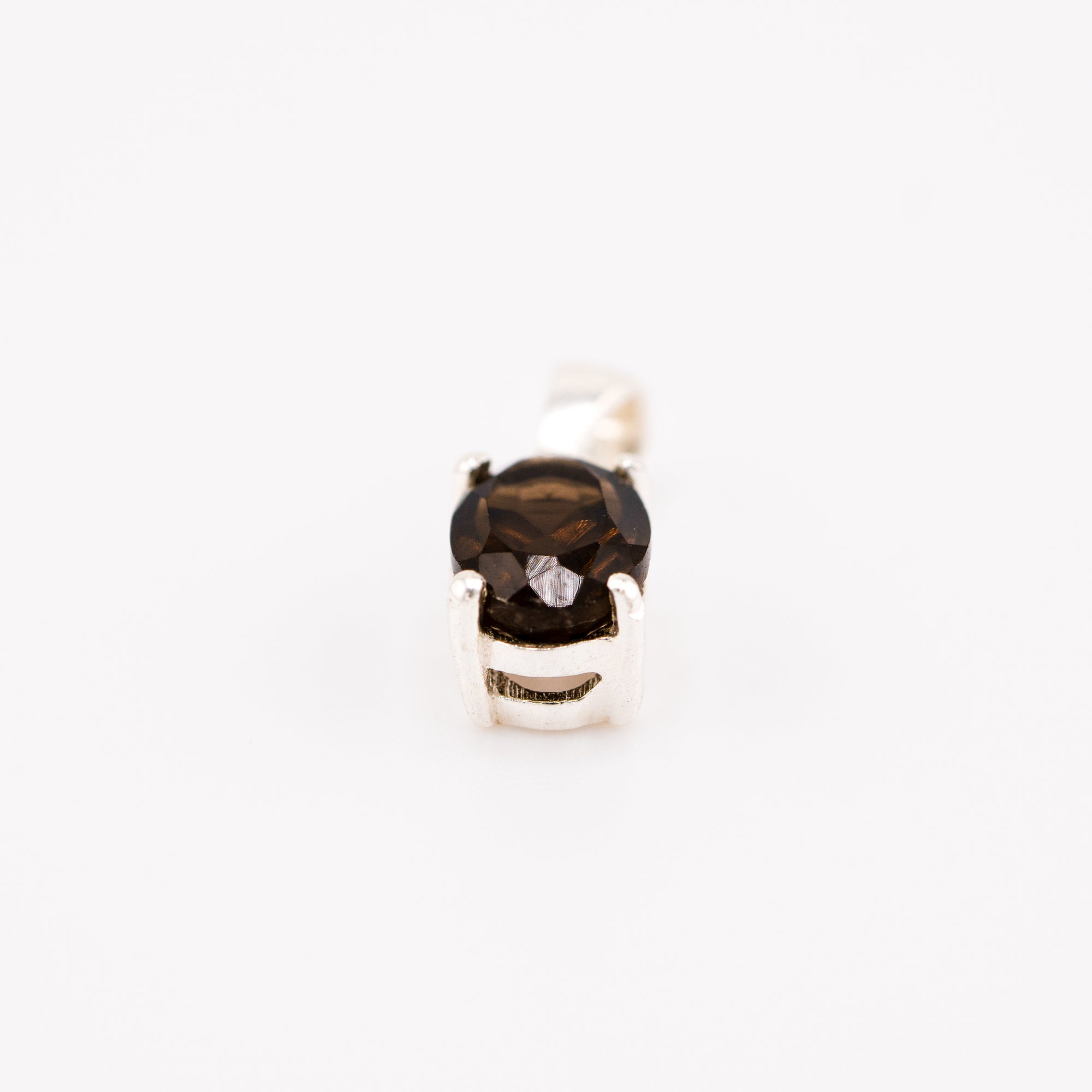 Lunara smoky quartz oval pendant