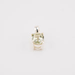 Green amethyst oval pendant