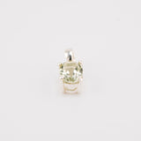 Green amethyst oval pendant