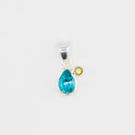 Apatite with Peridot pendant small