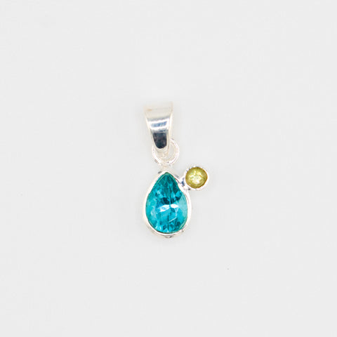 Apatite with Peridot pendant small
