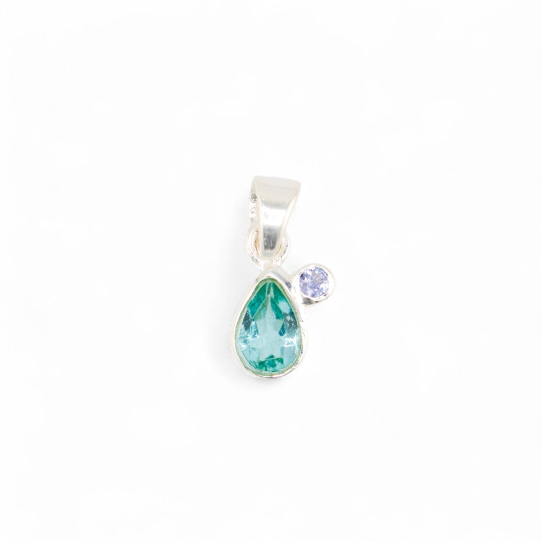 Wildmist apatite with tanzanite pendant