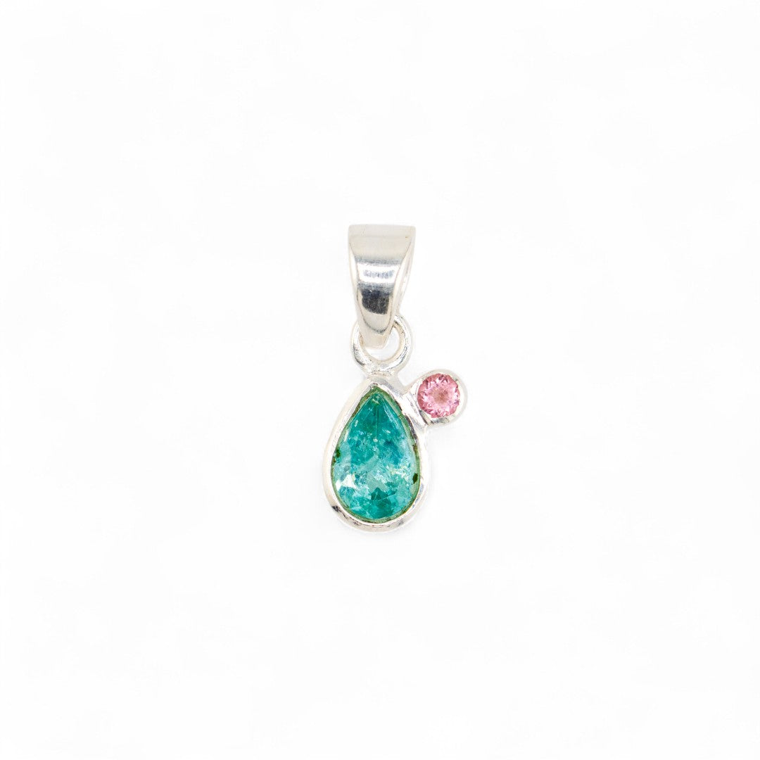 Wildmist apatite with tourmaline pendant