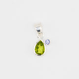 Peridot with Tanzanite pendant small