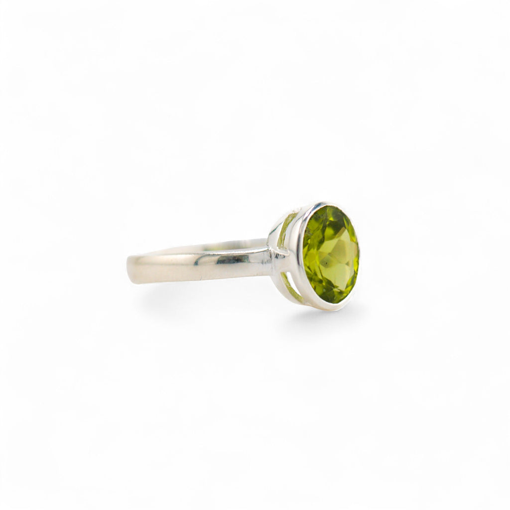 Peridot charm ring