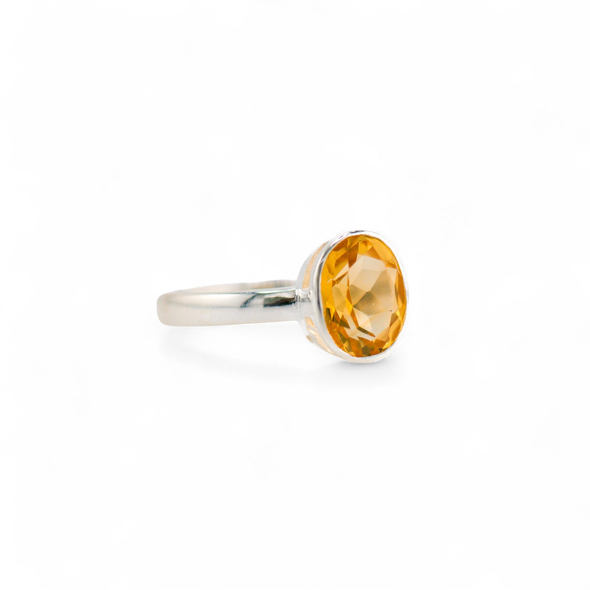 Citrine charm ring