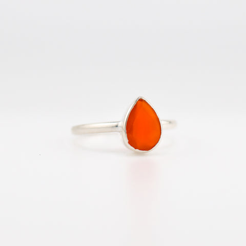 Venus Teardrop Carnelian ring