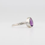 Venus teardrop amethyst ring