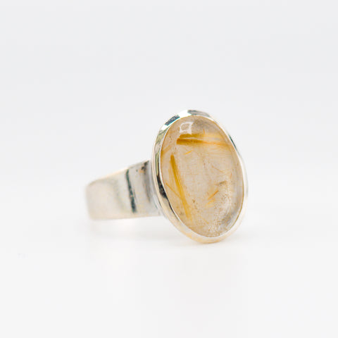 Nordic golden rutile quartz ring