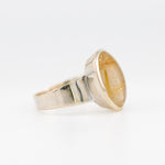 Nordic golden rutile quartz ring