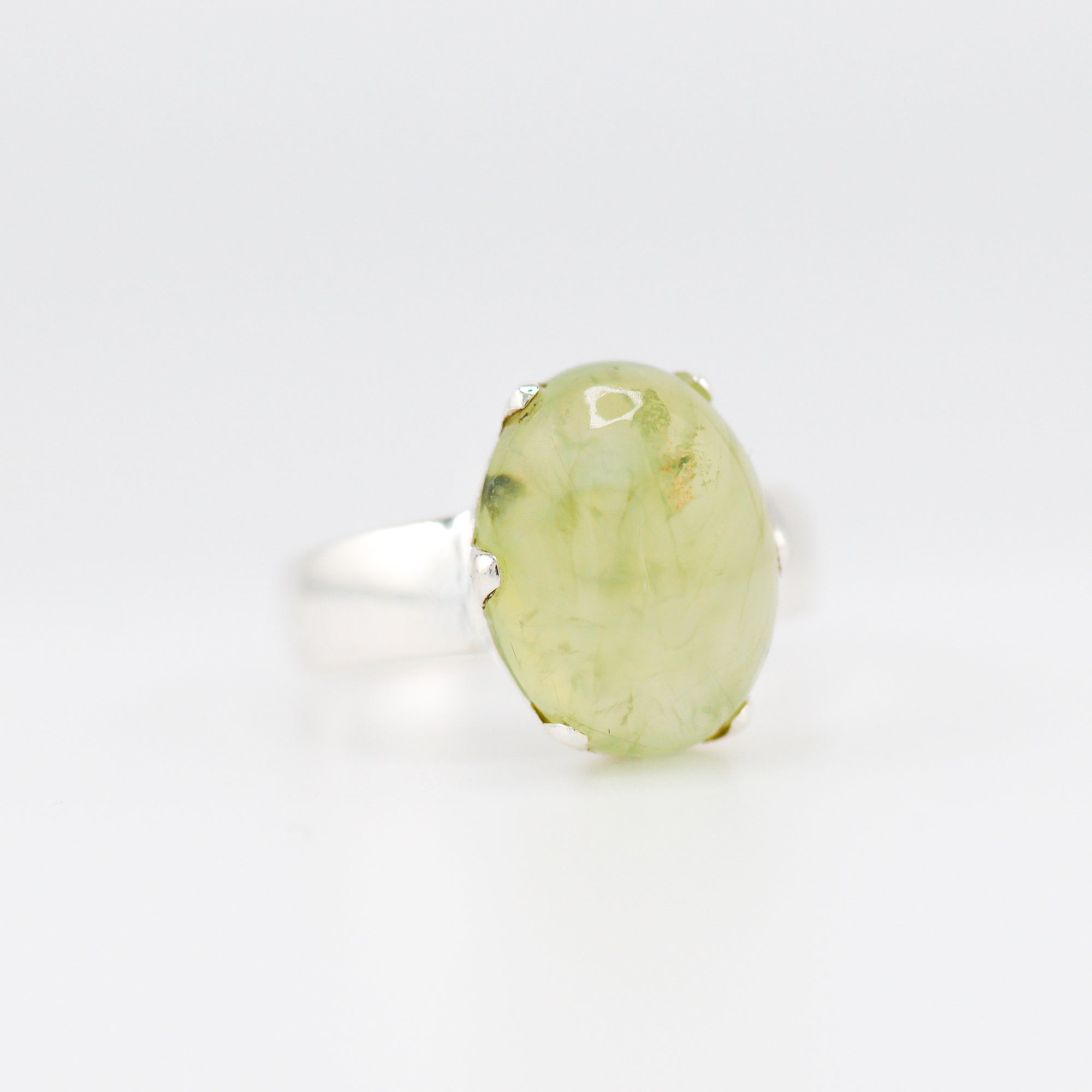 Prehnite crown  ring