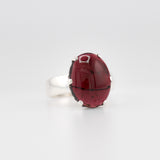 Garnet crown ring