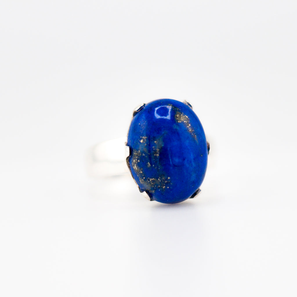 Lapis lazuli crown ring