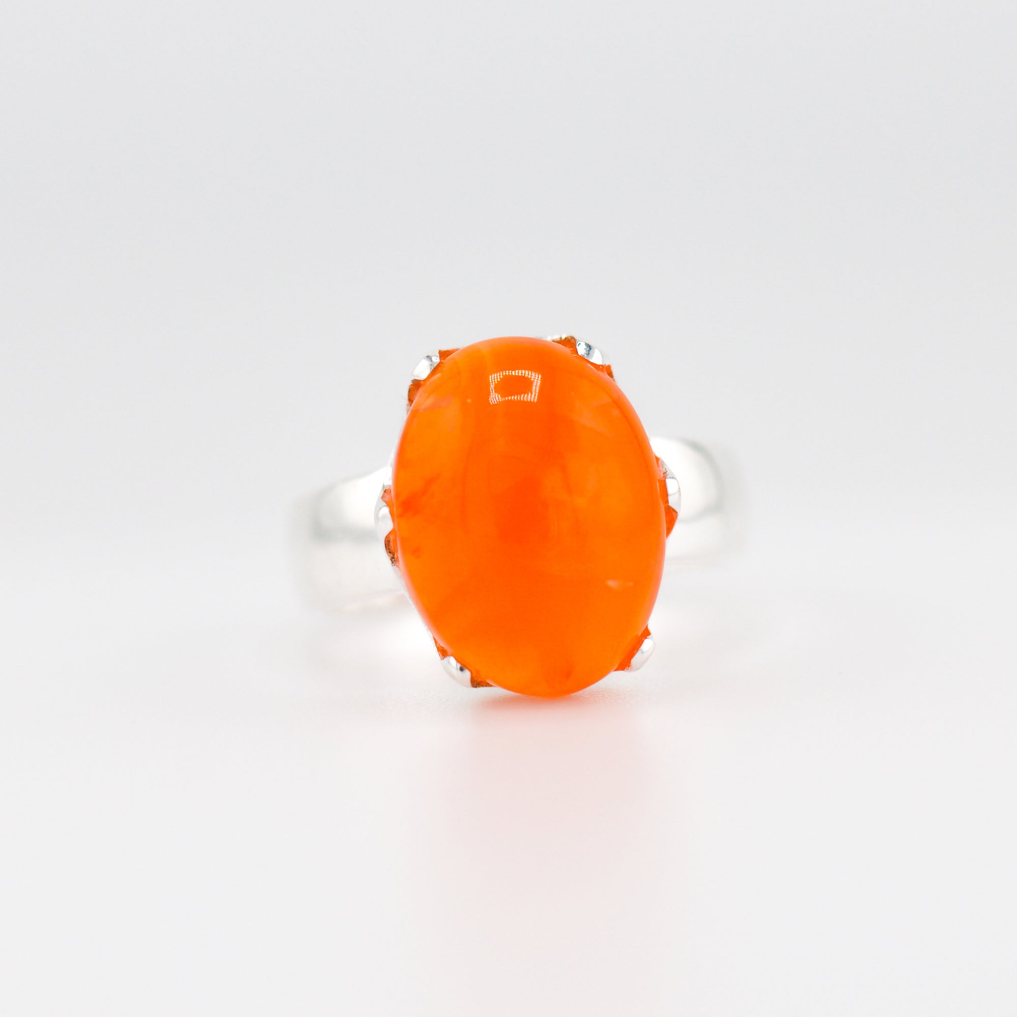 Carnelian crown ring