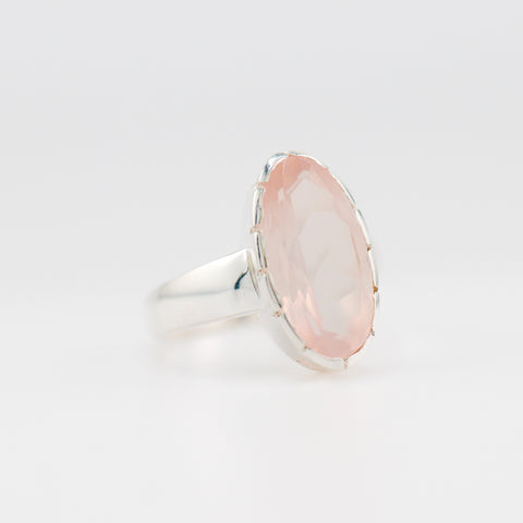 Rose quartz Selene ring