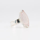 Marquise rose quartz ring