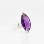 Marquise amethyst ring