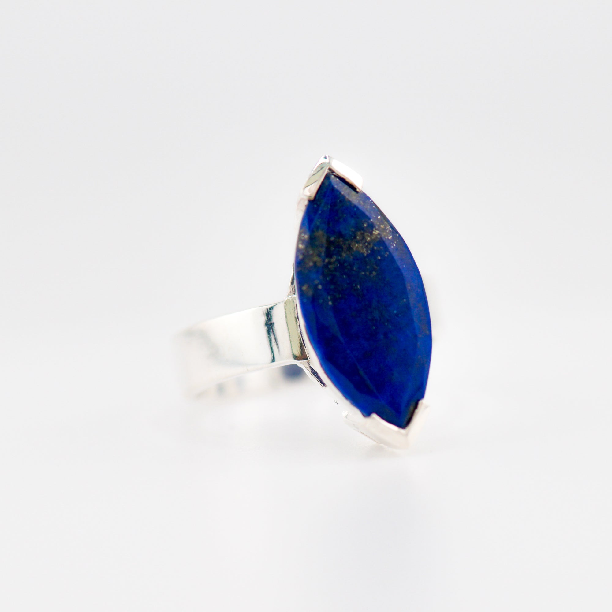Marquise lapis lazuli ring