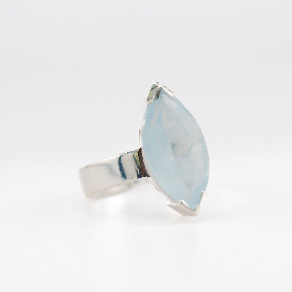 Marquise aquamarine ring