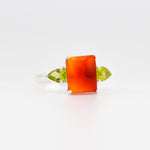 Gaia Carnelian and Peridot ring