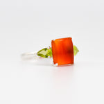 Gaia Carnelian and Peridot ring