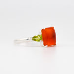 Gaia Carnelian and Peridot ring