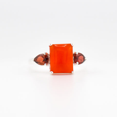 Gaia Carnelian and Garnet ring